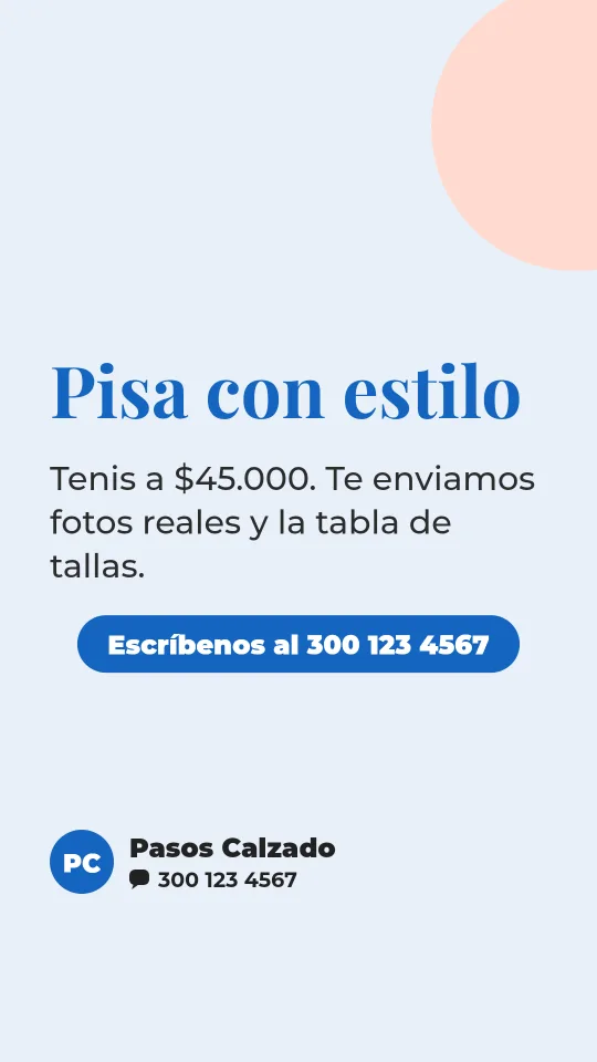 Ejemplo de historia para calzado: Pisa con estilo