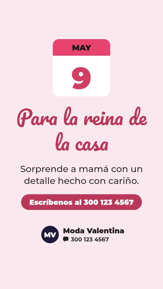Ejemplo de historia para ropa y moda: Para la reina de la casa