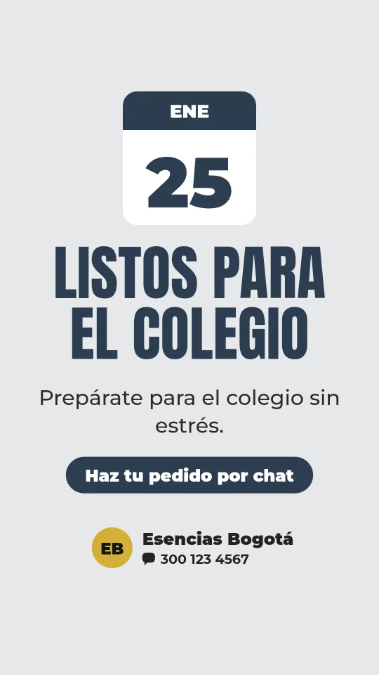 Ejemplo de historia para perfumes: Listos para el colegio