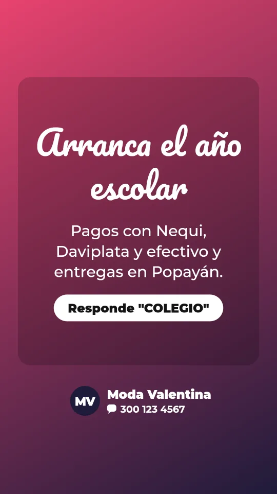 Ejemplo de historia para ropa y moda: Arranca el año escolar